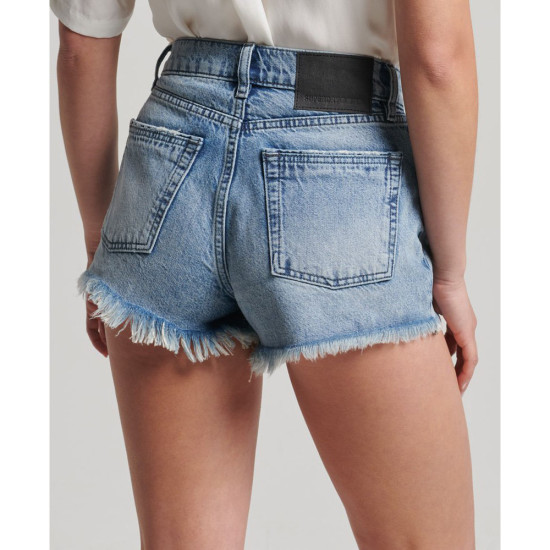 Superdry Γυναικείο σορτς Organic Cotton Studios High Rise Denim Shorts